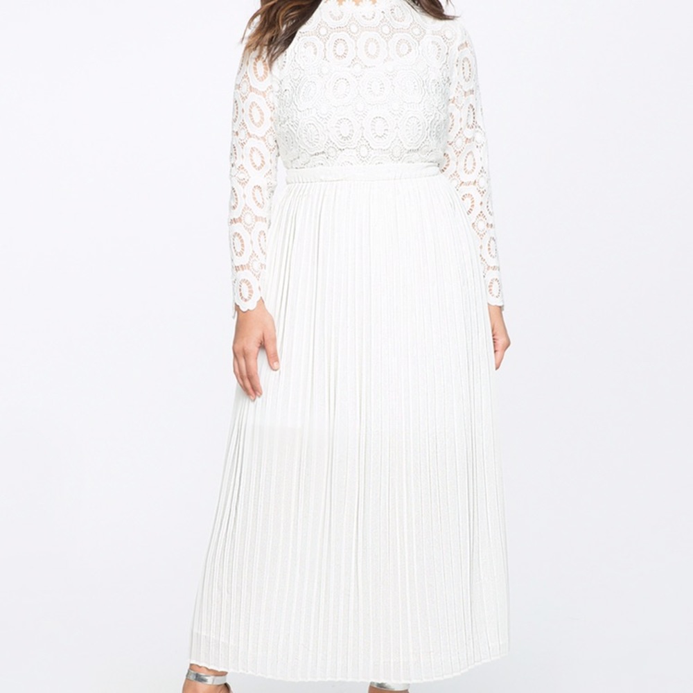 Eloquii White maxi dress NWT